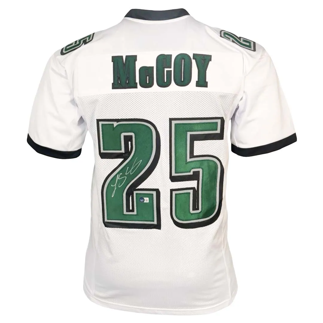 LeSean McCoy Signed Philadelphia White Football Jersey (Beckett)