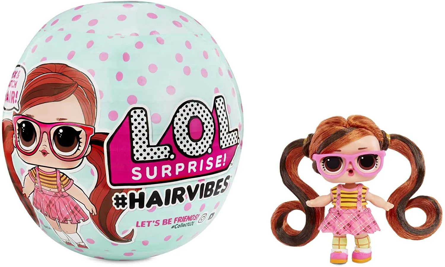 L.O.L. Surprise! Hairvibes Dolls with 15 Surprises & Mix & Match Hairpieces