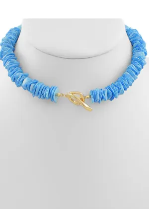 Manon Shell Choker-Aqua