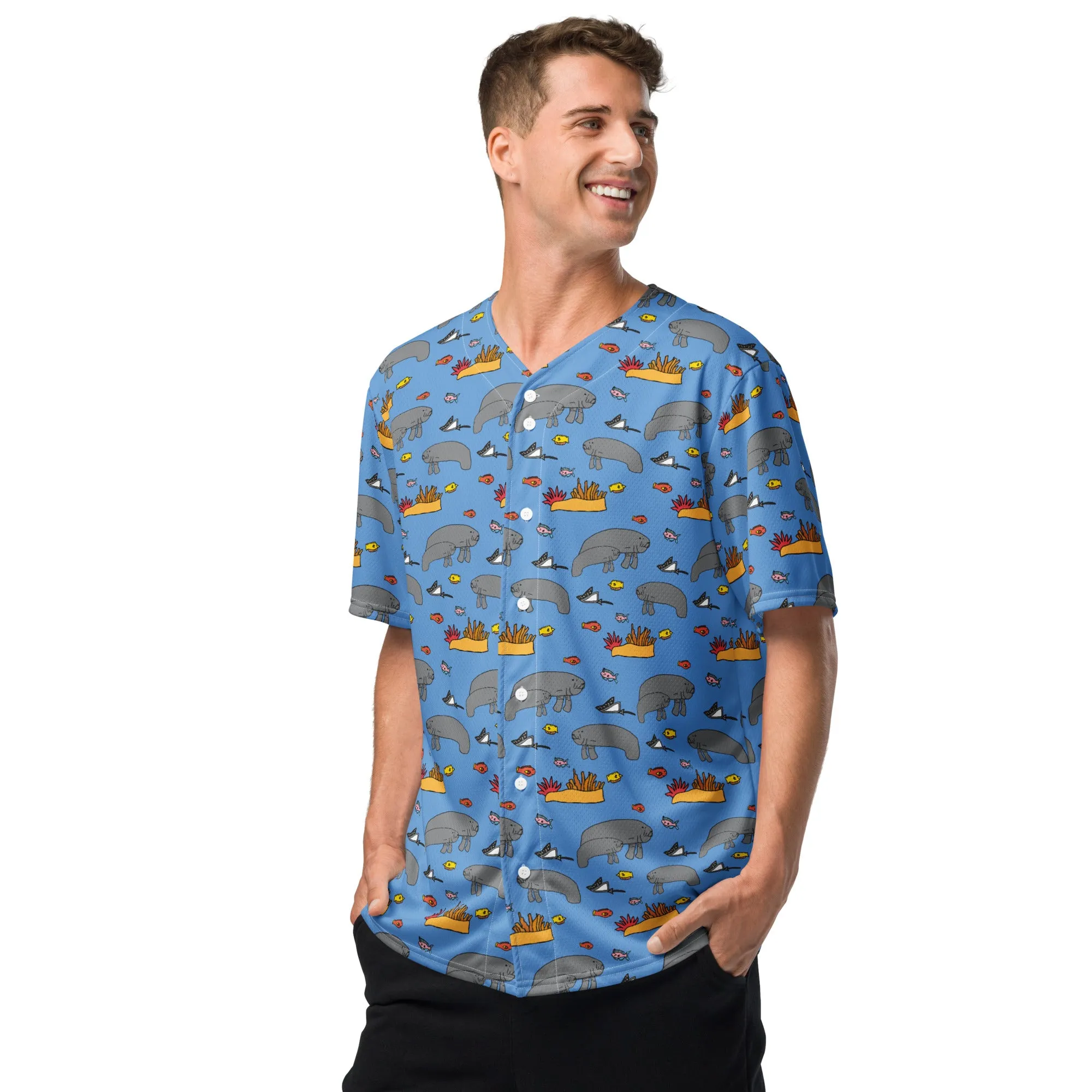 Marine Life Men's Recycled Polyester Baseball Jersey