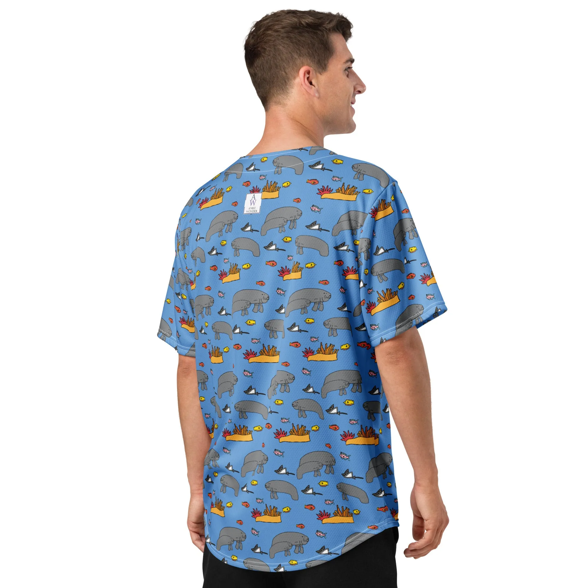 Marine Life Men's Recycled Polyester Baseball Jersey