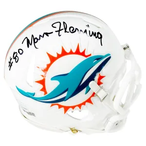 Marv Fleming Signed Miami Dolphins Speed Mini Football Helmet (JSA)