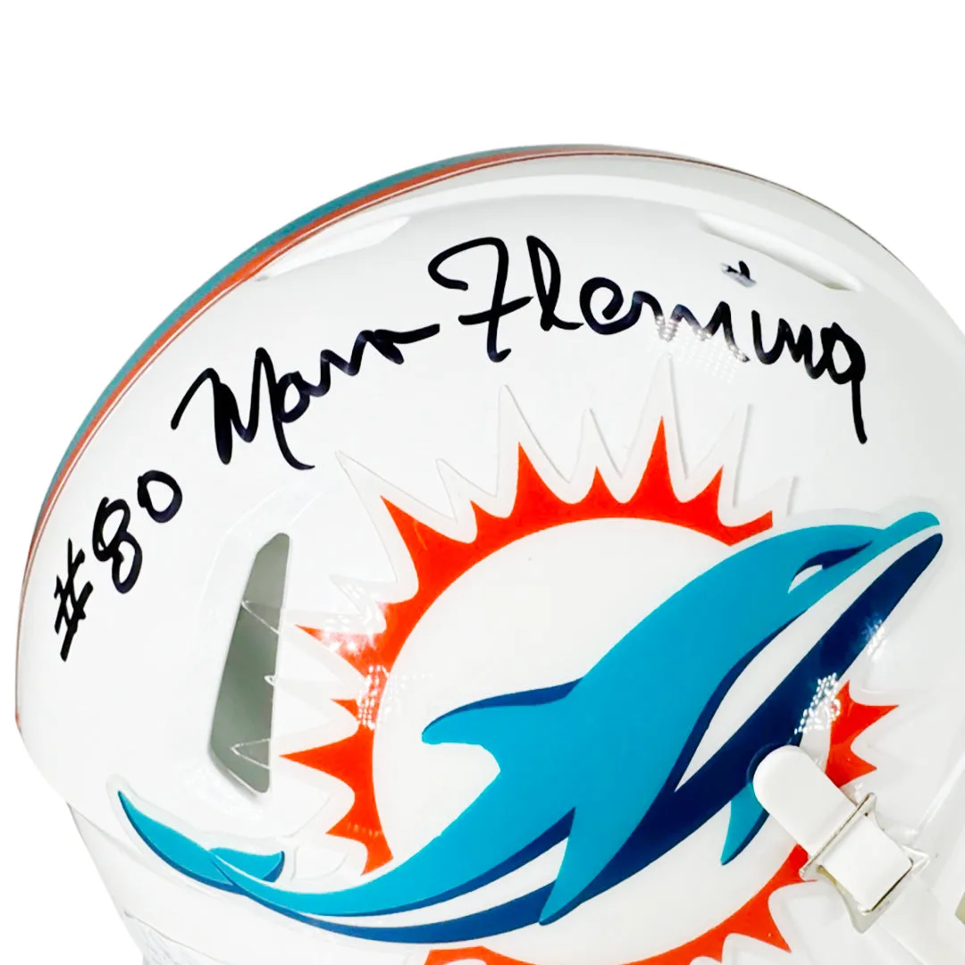 Marv Fleming Signed Miami Dolphins Speed Mini Football Helmet (JSA)