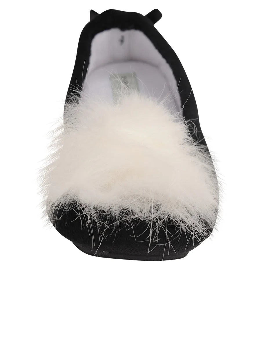 Meghan Faux Fur Pom Slipper