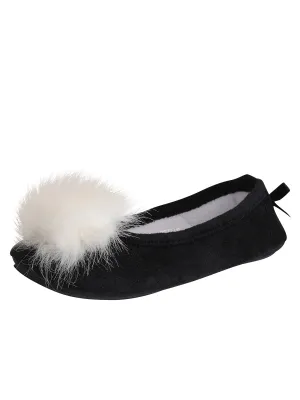 Meghan Faux Fur Pom Slipper