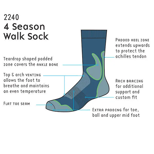 Men's 4 Season Walk Sock Single Layer - 2240