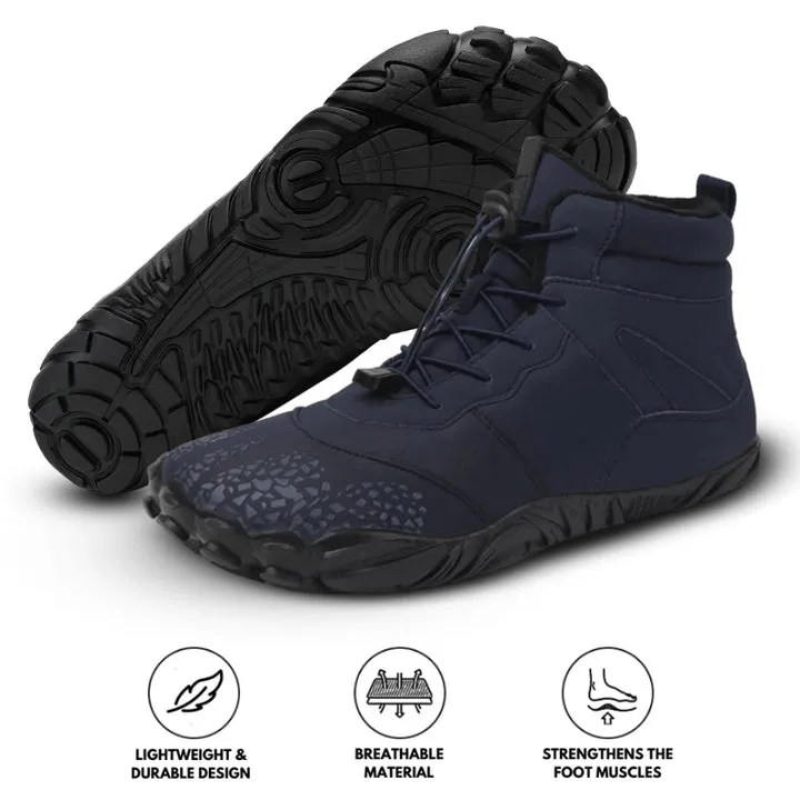 Men's Barefoot shoes Winter Waterproof Trail Running shoes Warm Lined Snow shoes Unisex Outdoor Non-slip Winter Boots