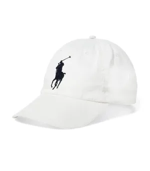 Men's Big Pony Chino Ball Cap White