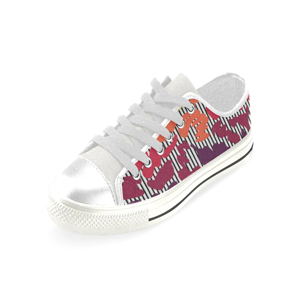 Men's Paint Splatter Print Low Top Canvas Shoes