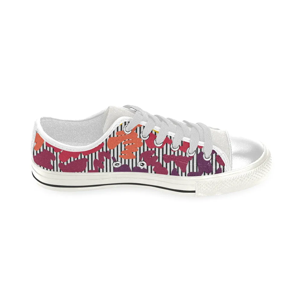 Men's Paint Splatter Print Low Top Canvas Shoes