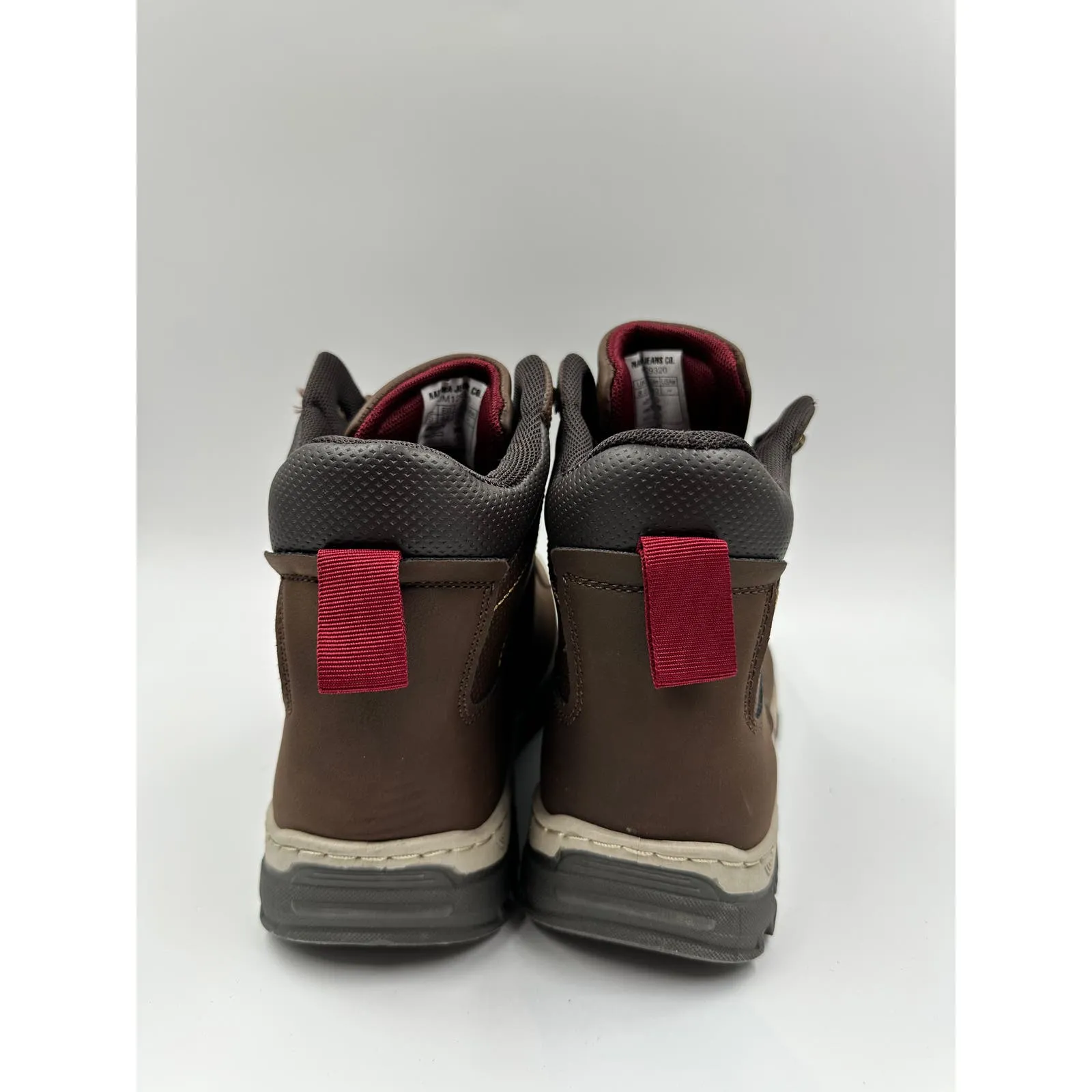 Men's Size 9, Brown High Top Hikers w/ Light Brown and Red Accents