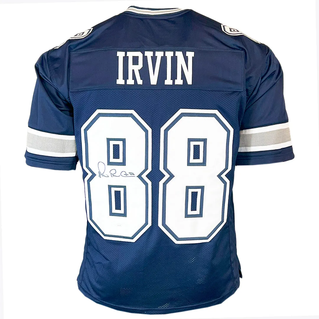 Michael Irvin Signed Dallas Navy Football Jersey (JSA)