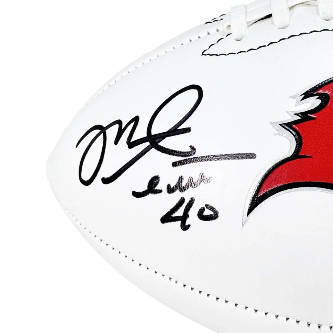 Mike Alstott Signed Tampa Bay Buccaneers Official NFL Team Logo Football (Beckett)