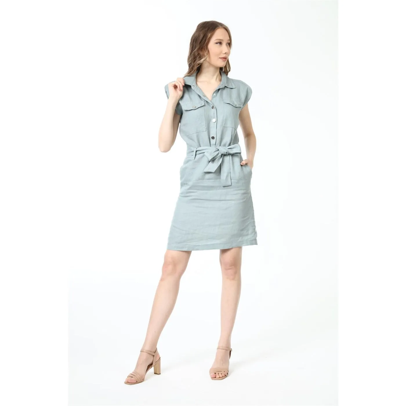 Mint Sports Dress with Paded Shoulders