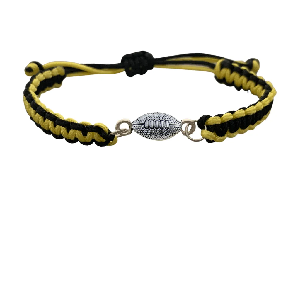 Multi Colored Football Rope Bracelet - Pick Color