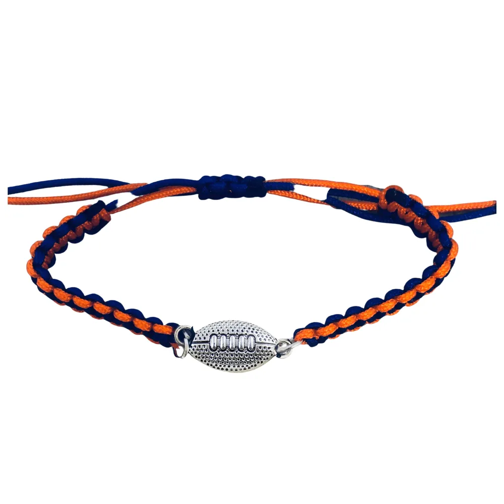 Multi Colored Football Rope Bracelet - Pick Color