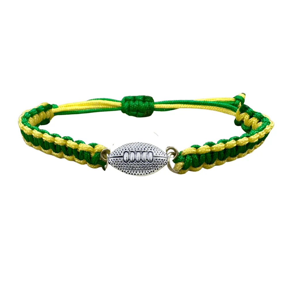 Multi Colored Football Rope Bracelet - Pick Color