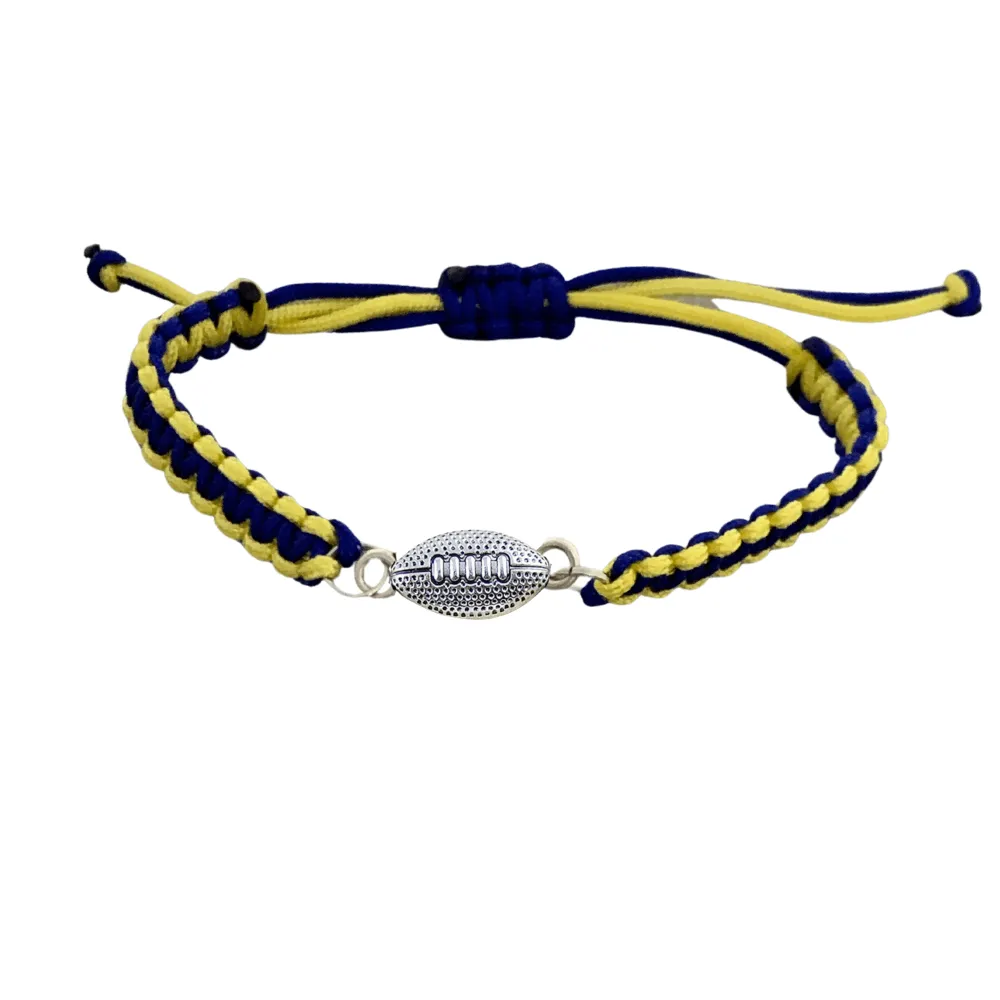 Multi Colored Football Rope Bracelet - Pick Color