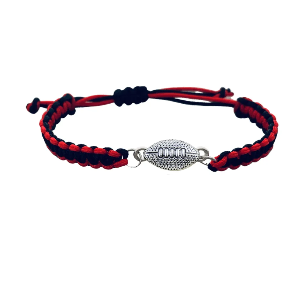 Multi Colored Football Rope Bracelet - Pick Color