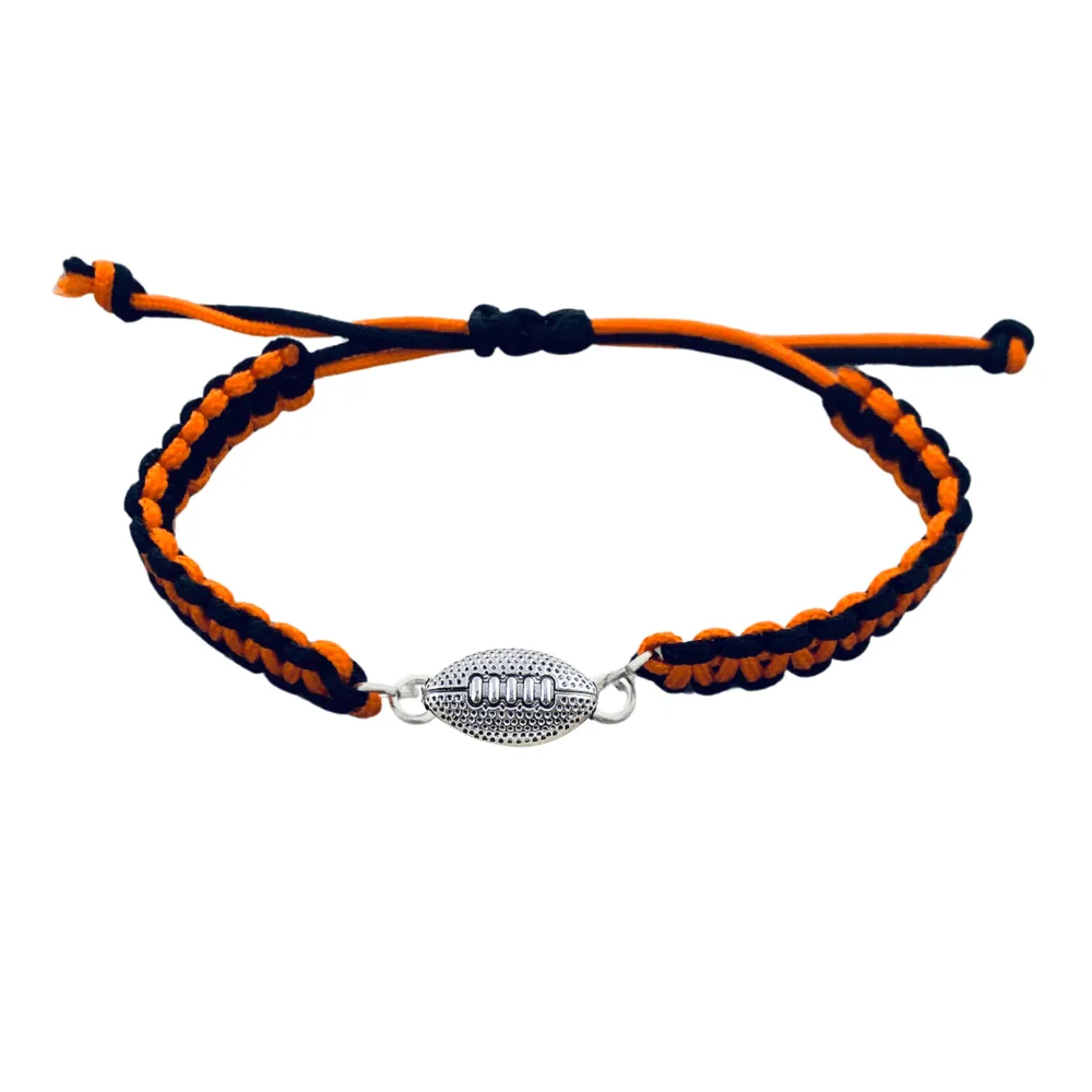 Multi Colored Football Rope Bracelet - Pick Color