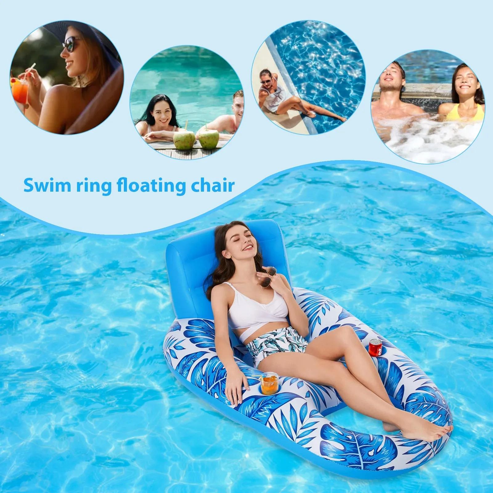 Multifunctional Inflatable Swim Ring Float Chair