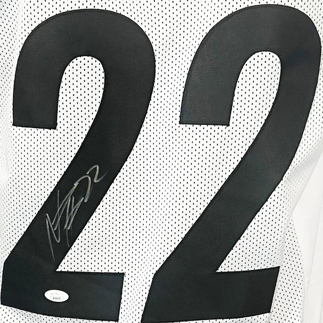 Najee Harris Signed Pittsburgh White Football Jersey (JSA)