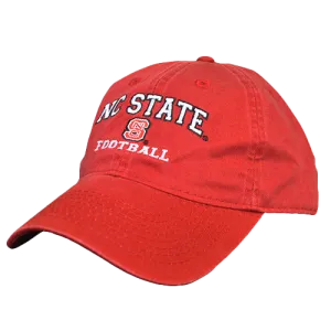 NC State Wolfpack Football Red Relaxed Fit Adjustable Hat