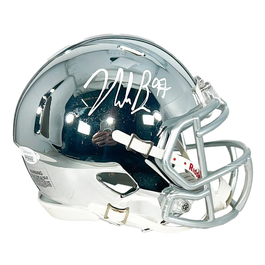 Nick Bosa Signed Ohio State Buckeyes Chrome Speed Mini Football Helmet (JSA)