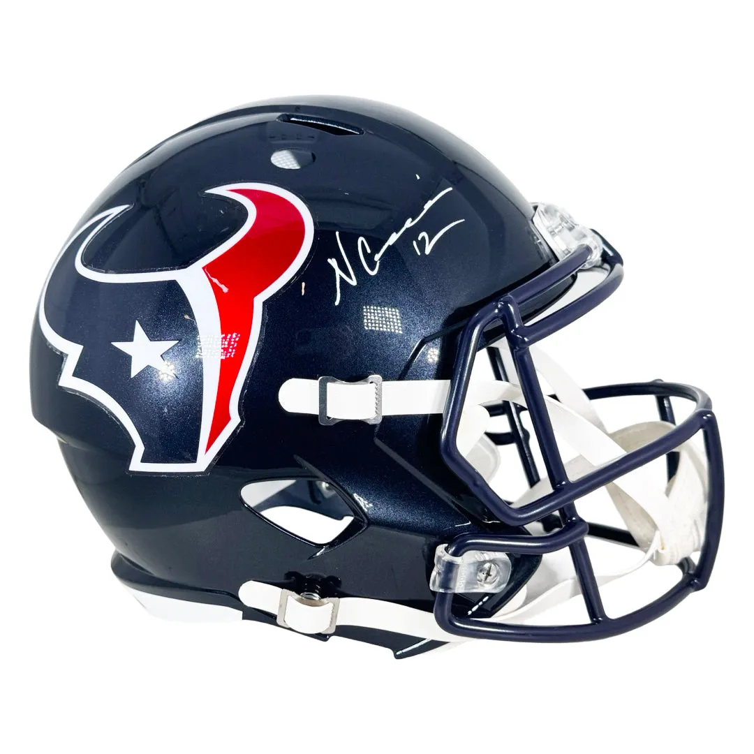 Nico Collins Signed Houston Texans Speed Full-Size Replica Football Helmet (Beckett)