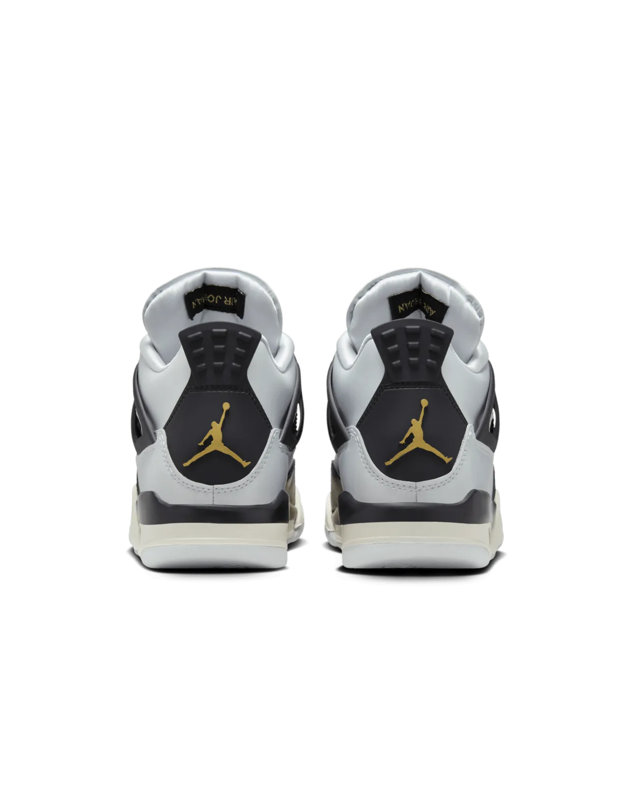 Nike Kids' Air Jordan 4 Retro Gs Shoes - Pure Platinum / Metallic Gold / Black / Sail