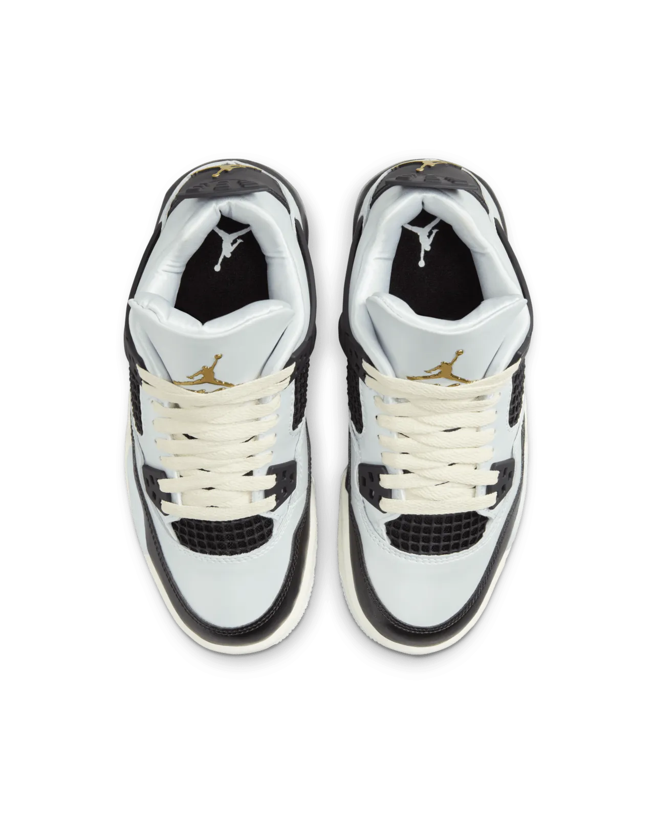 Nike Kids' Air Jordan 4 Retro Gs Shoes - Pure Platinum / Metallic Gold / Black / Sail