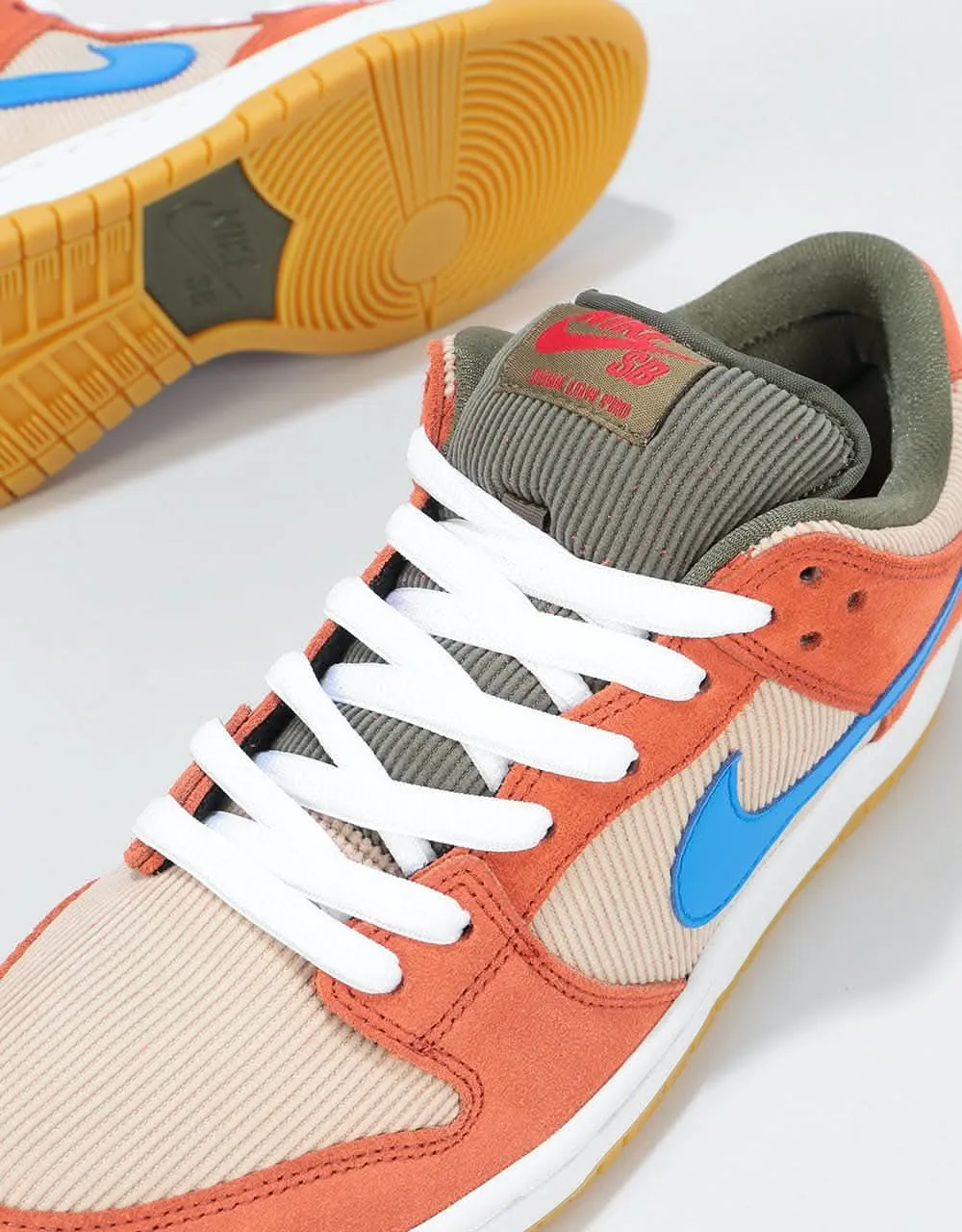 Nike SB Dunk Low Pro Skate Shoes - Dusty Peach/Photo Blue-Desert Ore