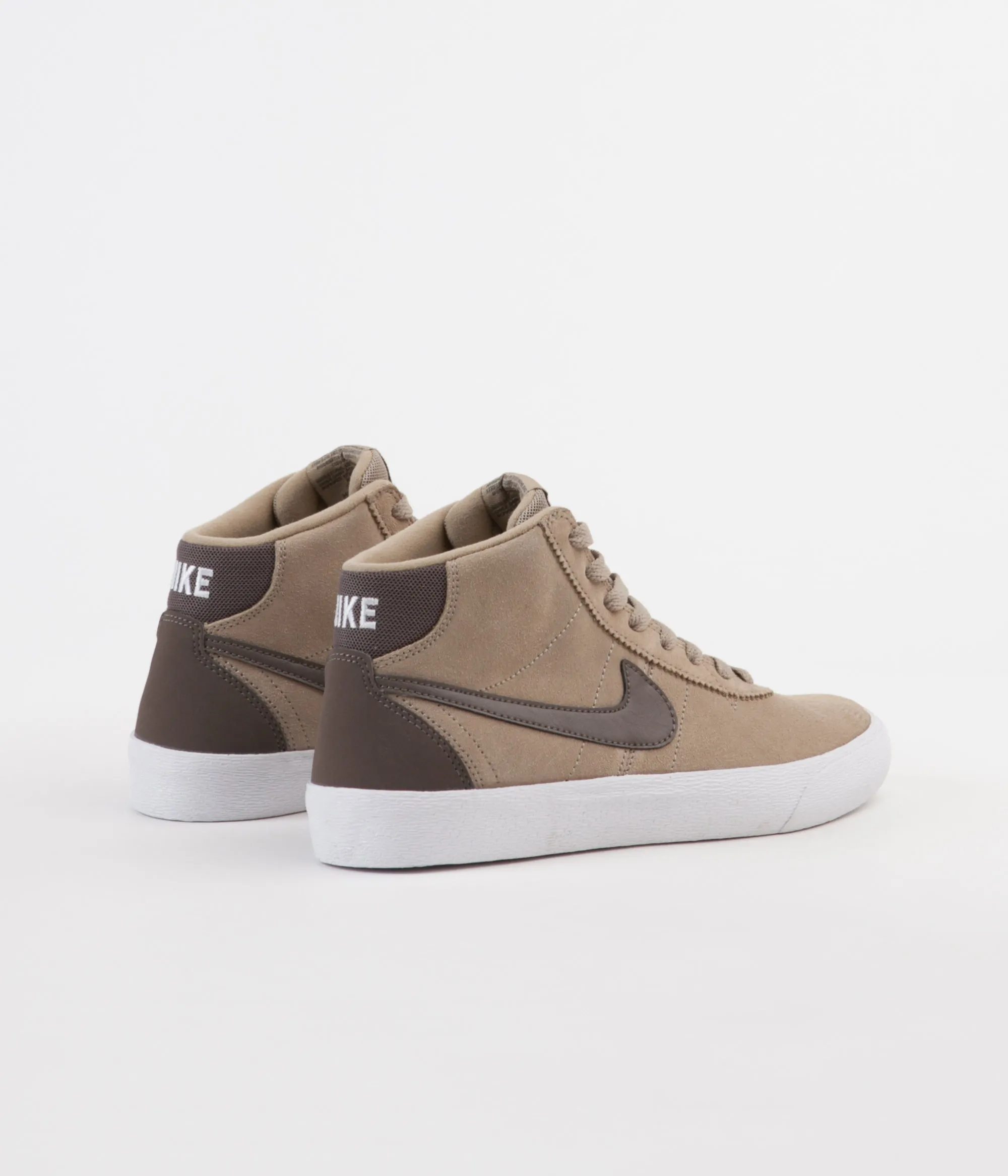 Nike SB Women's Bruin Hi Shoes - Khaki / Ridgerock - White