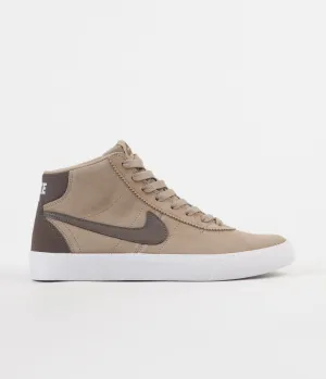 Nike SB Women's Bruin Hi Shoes - Khaki / Ridgerock - White