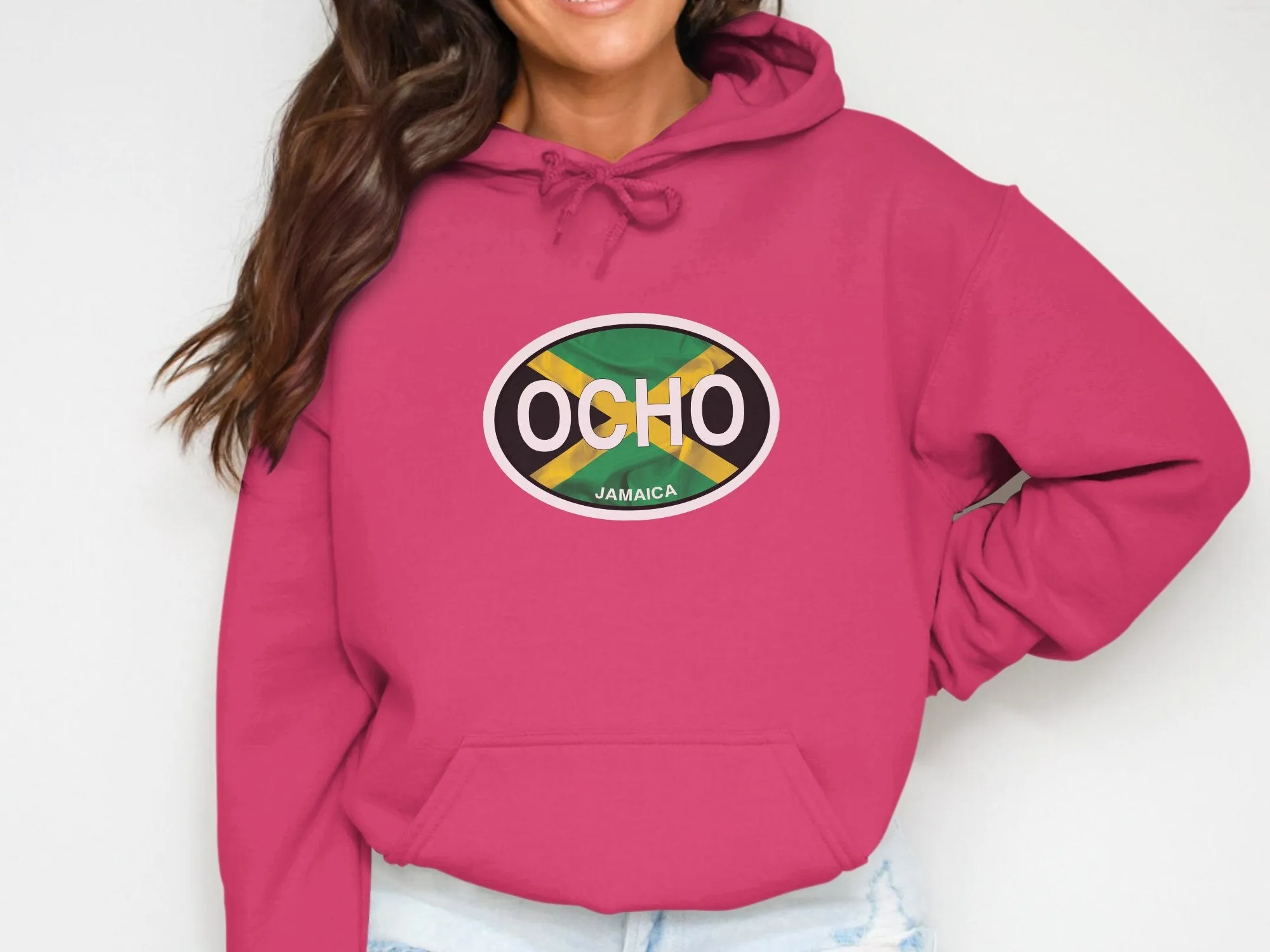 Ocho Rios Flag Oval Logo Vacation Travel Hoodie Gift Souvenir