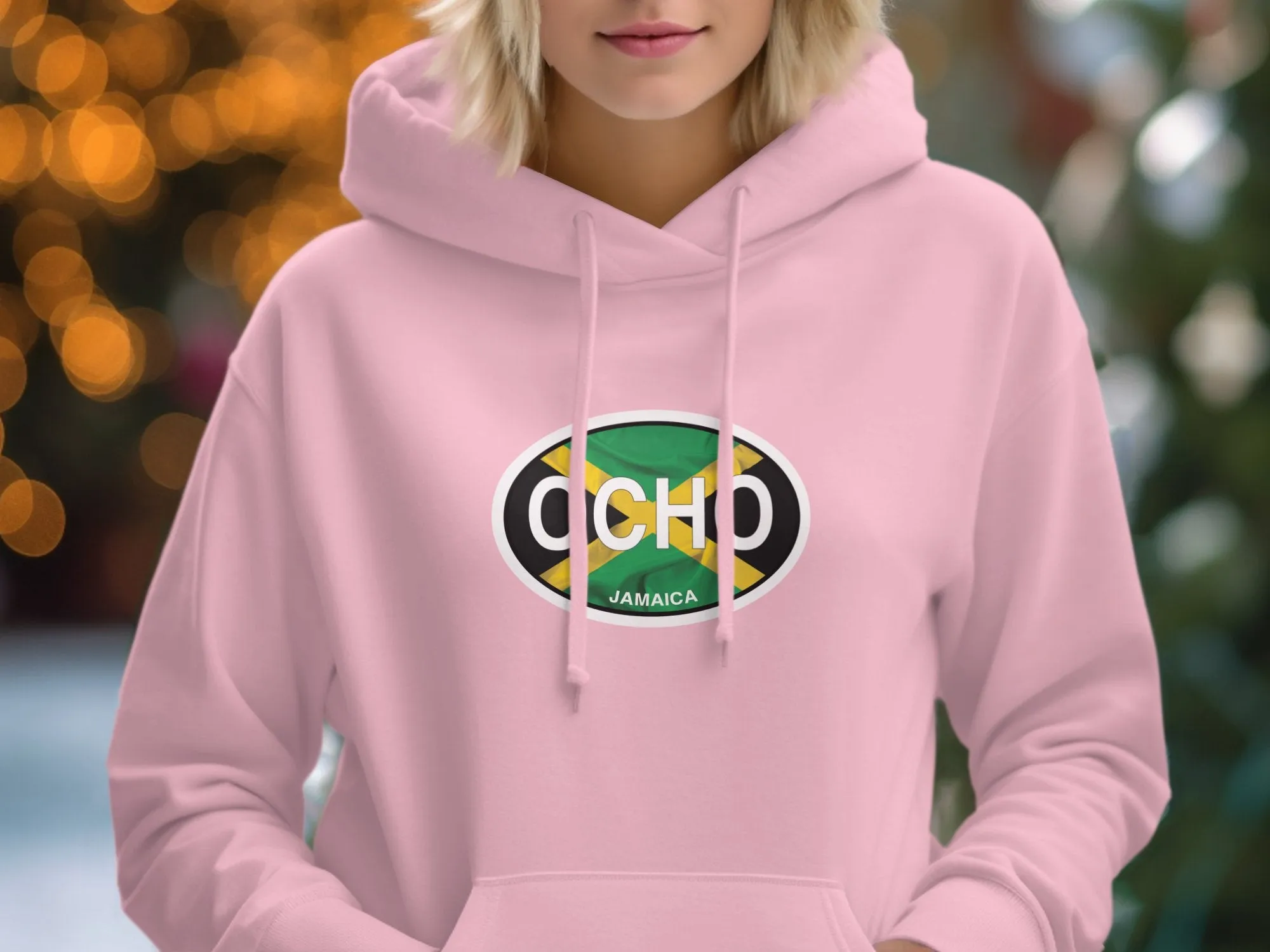 Ocho Rios Flag Oval Logo Vacation Travel Hoodie Gift Souvenir