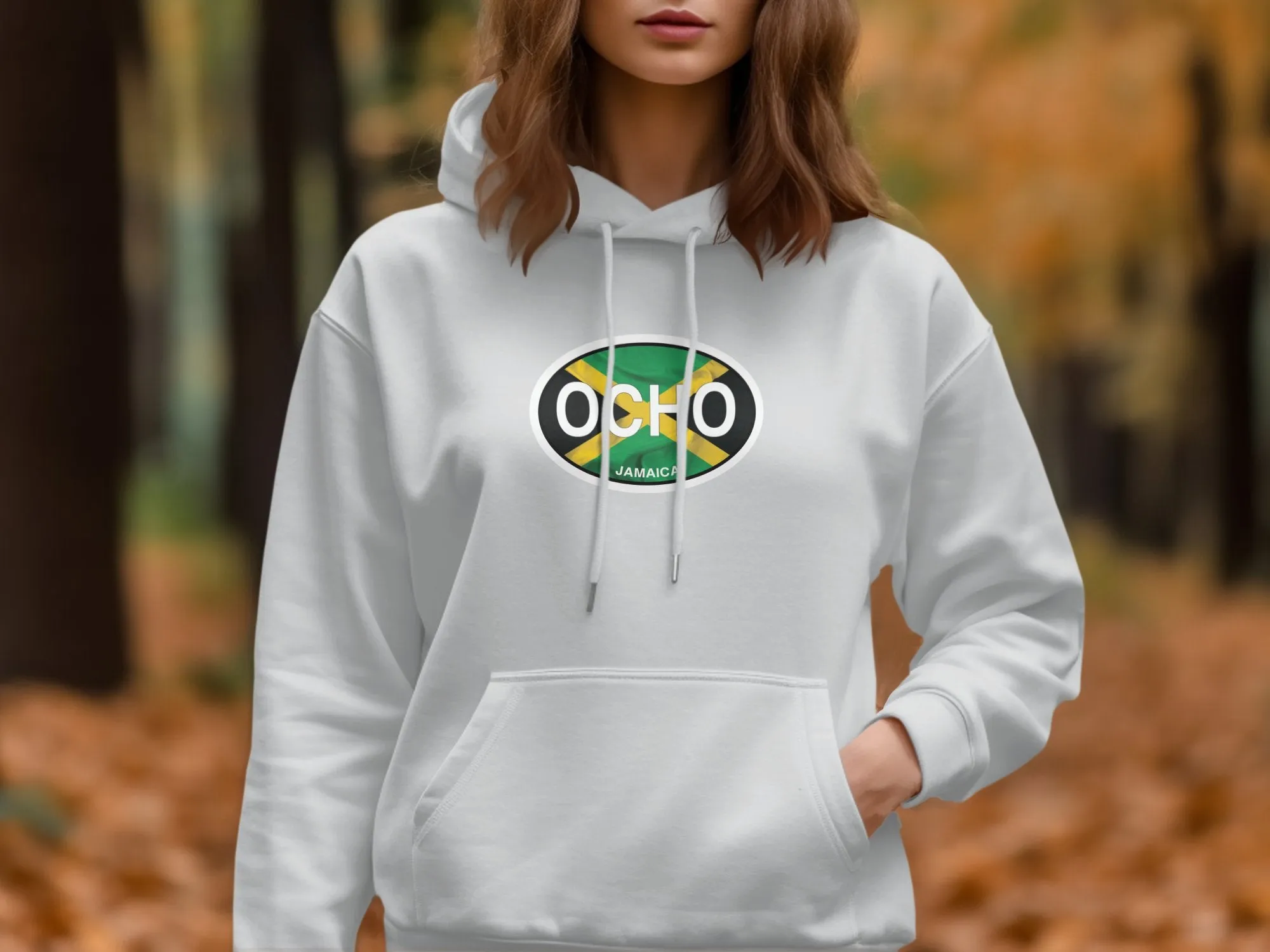 Ocho Rios Flag Oval Logo Vacation Travel Hoodie Gift Souvenir