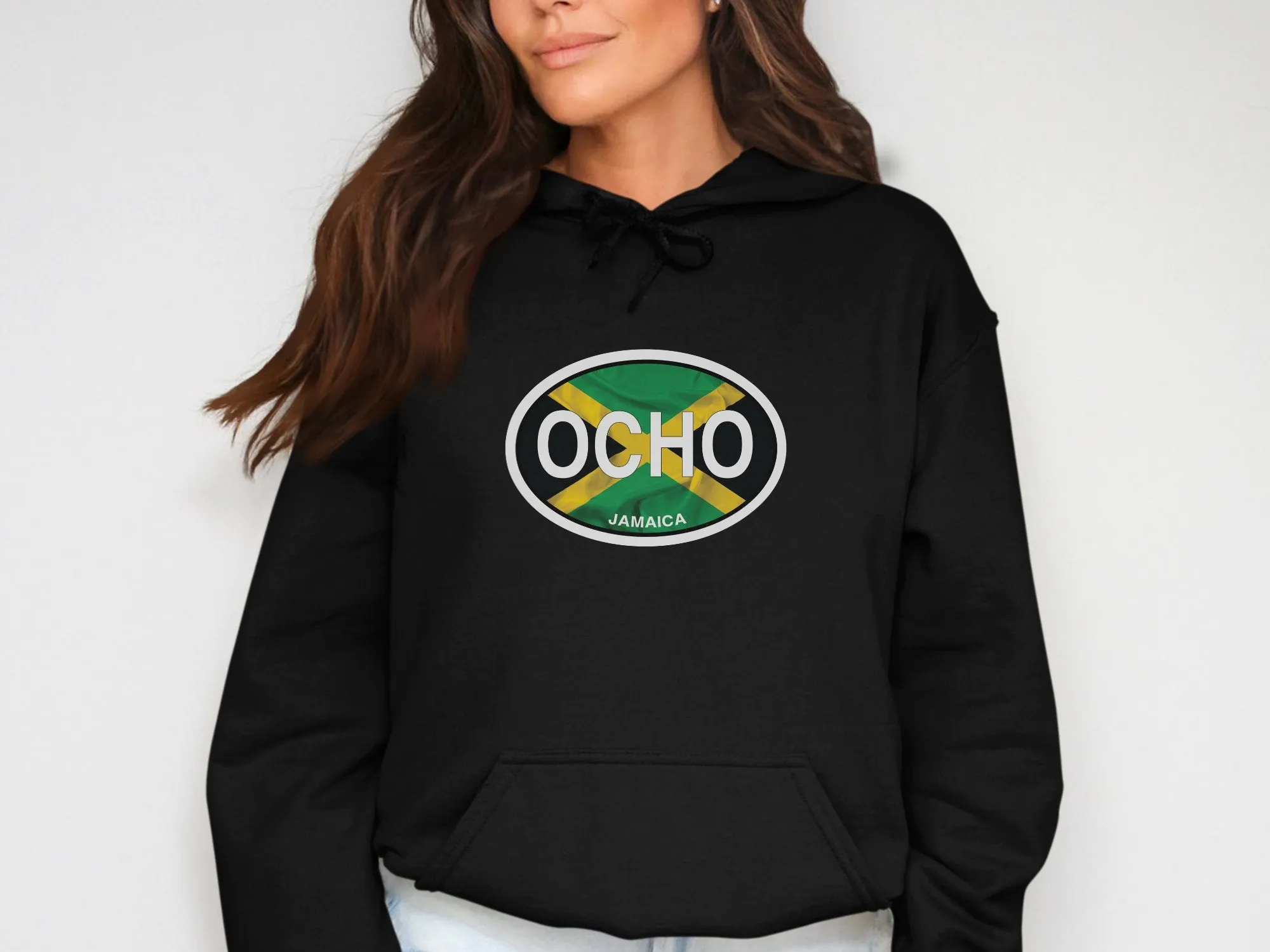 Ocho Rios Flag Oval Logo Vacation Travel Hoodie Gift Souvenir