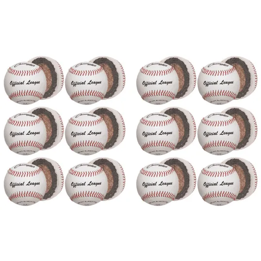 One Dozen leather cover and rubber cork core  Baseballs