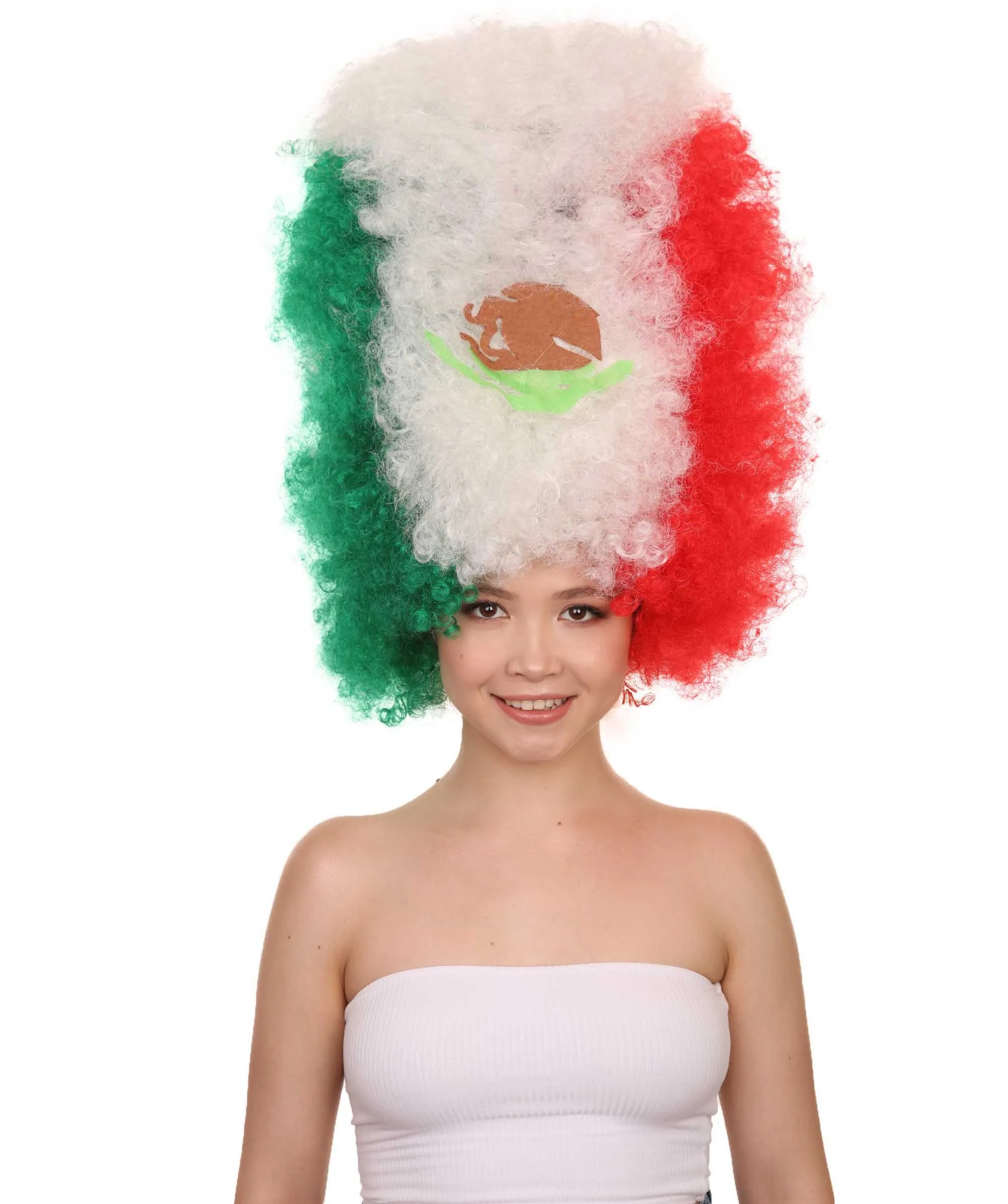 Patriote Flag Sport Party Jumbo Afro Wig | Premium Breathable Capless Cap