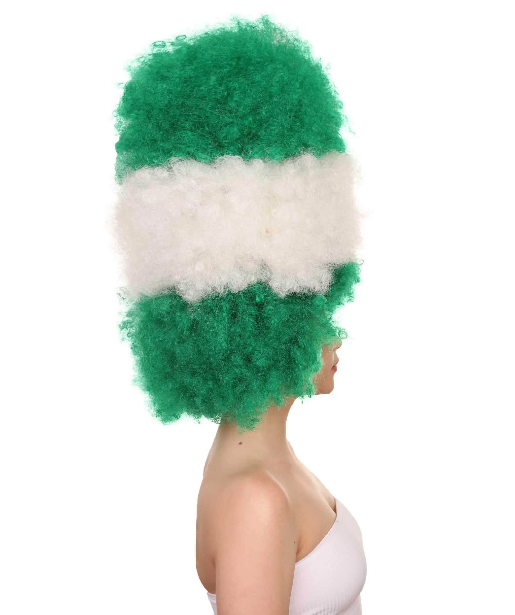 Patriote Flag Sport Party Jumbo Afro Wig | Premium Breathable Capless Cap