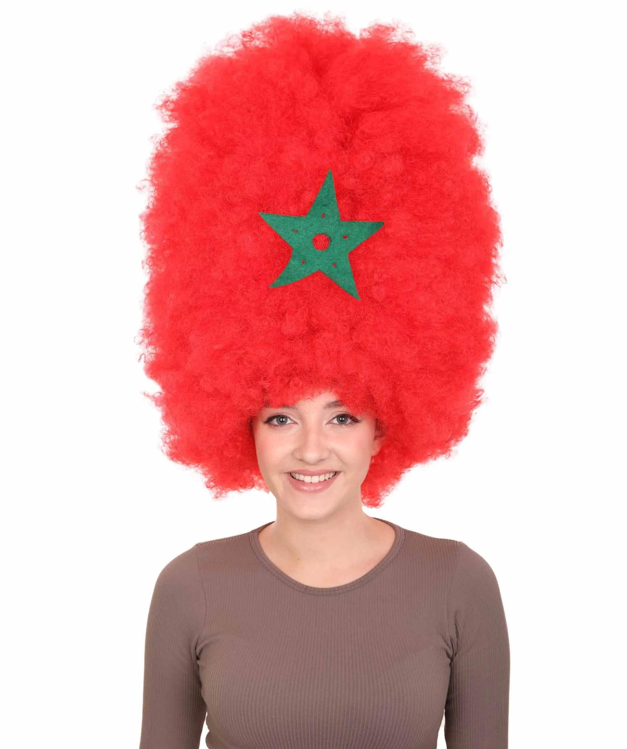 Patriote Flag Sport Party Jumbo Afro Wig | Premium Breathable Capless Cap