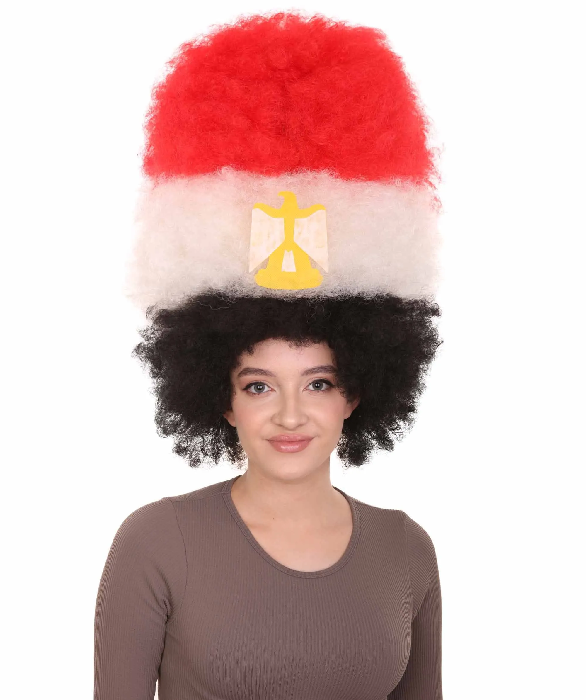 Patriote Flag Sport Party Jumbo Afro Wig | Premium Breathable Capless Cap