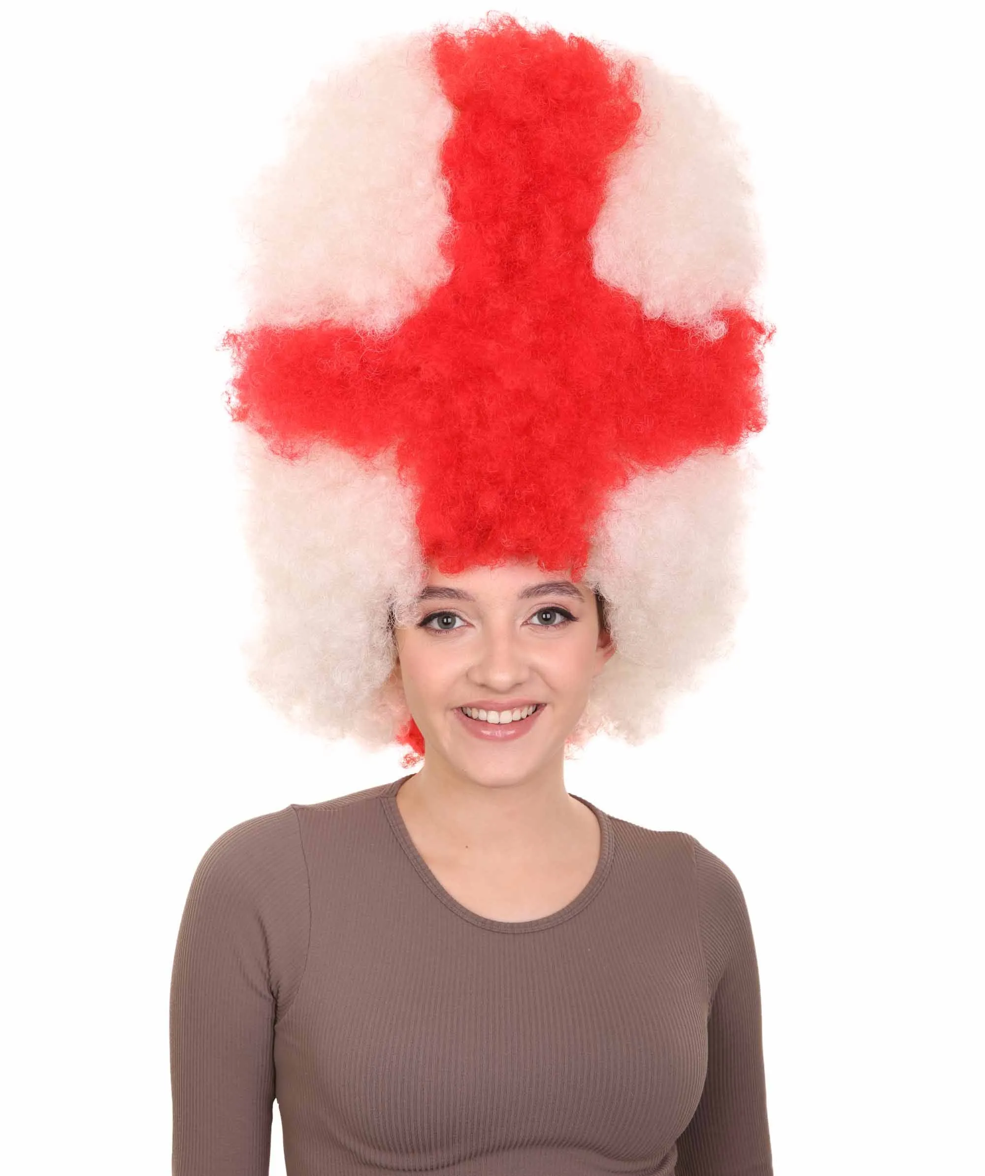 Patriote Flag Sport Party Jumbo Afro Wig | Premium Breathable Capless Cap