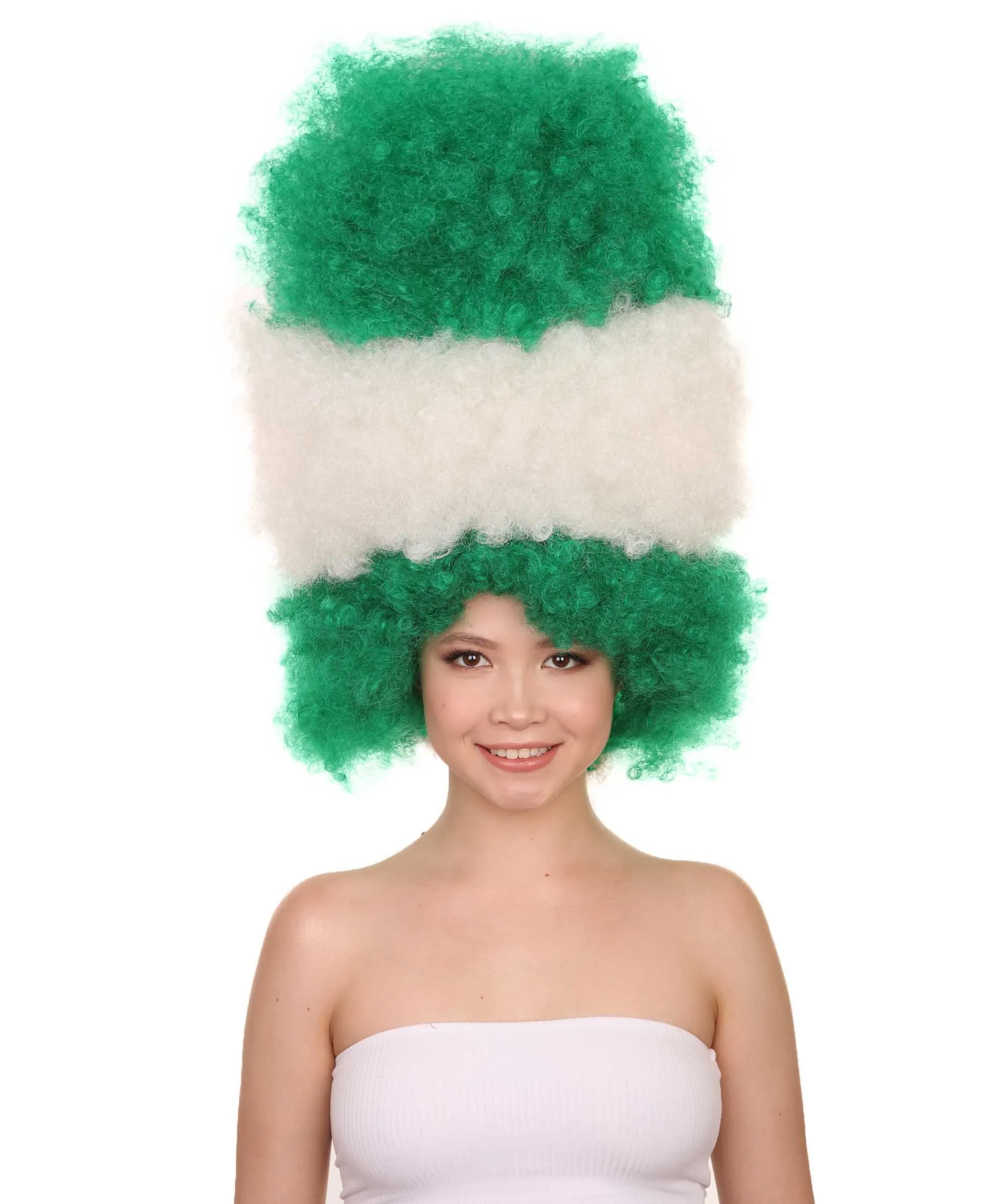 Patriote Flag Sport Party Jumbo Afro Wig | Premium Breathable Capless Cap