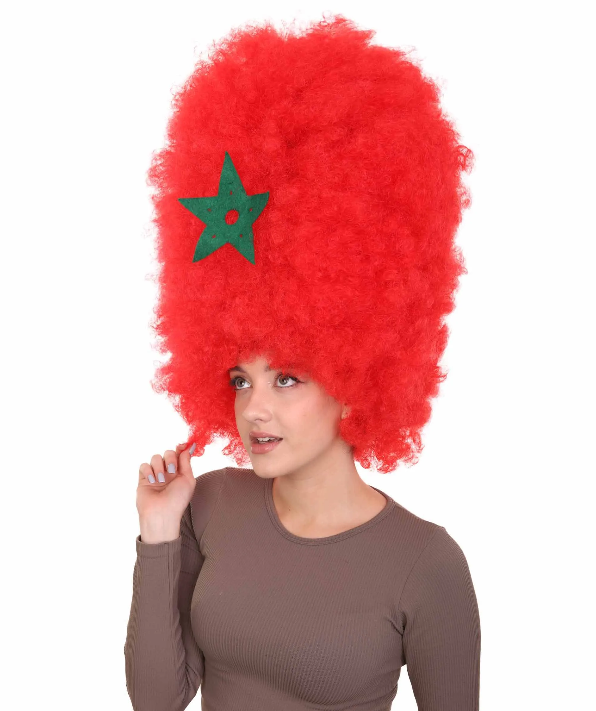 Patriote Flag Sport Party Jumbo Afro Wig | Premium Breathable Capless Cap