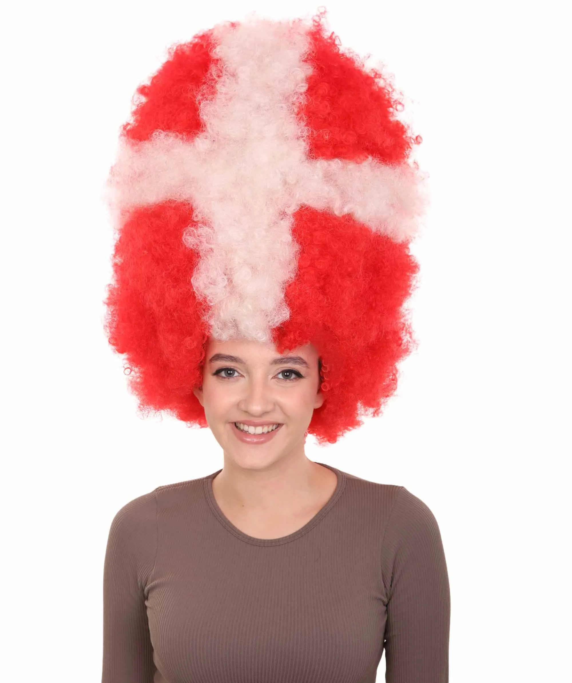 Patriote Flag Sport Party Jumbo Afro Wig | Premium Breathable Capless Cap