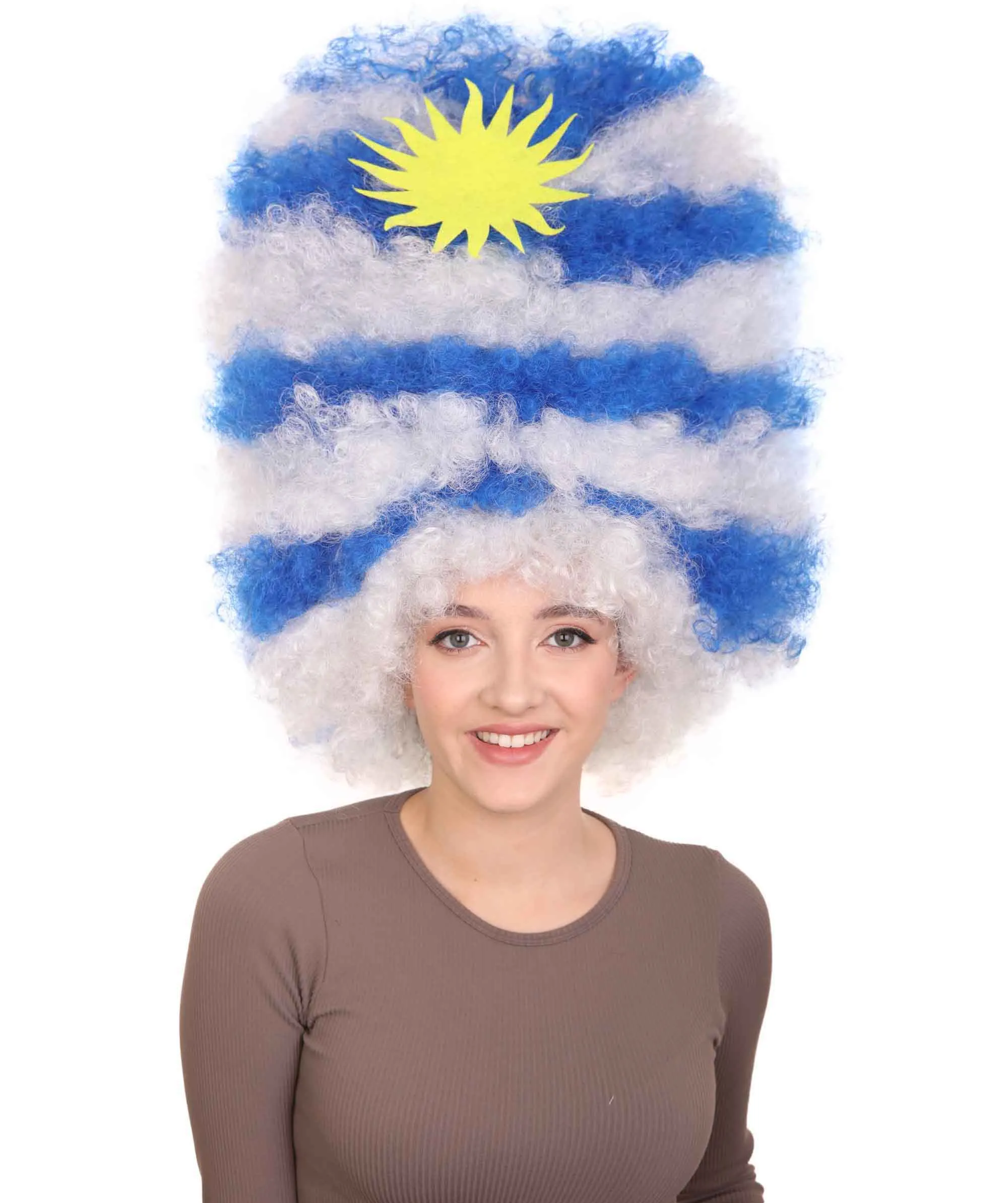 Patriote Flag Sport Party Jumbo Afro Wig | Premium Breathable Capless Cap