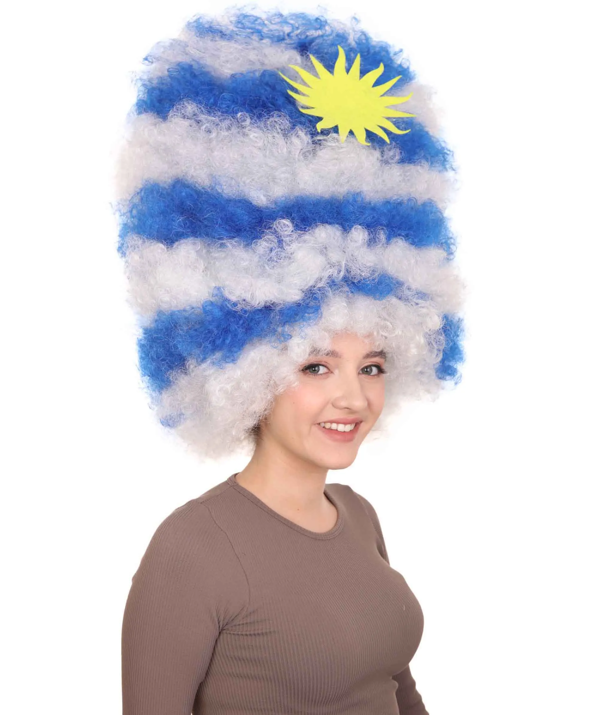 Patriote Flag Sport Party Jumbo Afro Wig | Premium Breathable Capless Cap