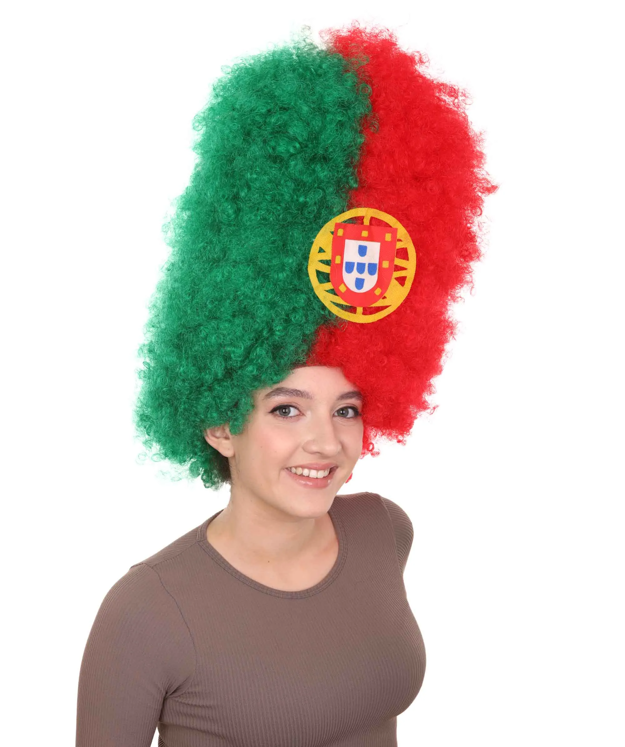 Patriote Flag Sport Party Jumbo Afro Wig | Premium Breathable Capless Cap